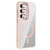  Samsung Galaxy S24 FE Remim Lensli Magsafe Standlı Kapak - Pembe