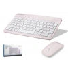 Kablosuz Bluetooth Smart Klavye Mouse Seti Şarjlı 1600 Dpi Pembe HDX2508P