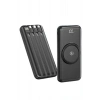 Kablosuz Çoklu Şarj Girişli 10.000 Mah Kablolu Powerbank Taşınabilir