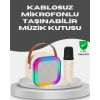 Kablosuz Karaoke Mikrofon Hoparlör Seti Güçlü Ses Çıkışı