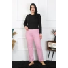Kadın Büyük Beden Pembe Tek Alt Pijama