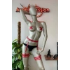 Kadın İç Giyim Kırmızı Deri Jartiyer - Brf358