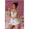 Kadın Kirazlı Fiyonklu Seksi Kostüm