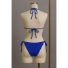 Kadın Mavi Yandan Ve Boyundan Bağlamalı Bikini Mayo Takımı