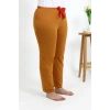 Kadın Pamuklu Büyük Beden Alt Pijama Hardal