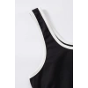 Kadın Siyah Askılı Crop Top Ve Şortlu Gecelik Takım H110560