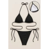 Kadın Siyah Yandan Ve Boyundan Bağlamalı Bikini Mayo Takımı
