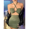 Kadın Yeşil Fantezi Clup Elbisesi 6680