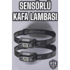 Kafa Lambası Kamp Lambası Led Işık Şarjlı Ayarlanabilir
