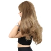 Kahküllü Uzun Dalgalı Fiber Sentetik Peruk - Bebek Kumralı