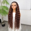 Kahve Karamel Ombreli Fiber Sentetik Tül Peruk