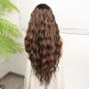 Kahverengi Balköpüğü Işıltılı Su Dalgalı Tül Peruk