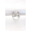 Kalın Silver Renk Ayarlanabilir Yüzük - TJ-BYK3102