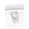 Kalın Silver Renk Ayarlanabilir Yüzük - TJ-BYK3102