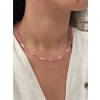 Kalp Boncuk Kolye - Pembe