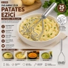 KALP ŞEKİL ÇAP: 9CM KROM SAPLI=12CM METAL PATATES EZİCİ TOPLAM UZUNLUK: 26CM (4887)