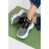 Karabina Yeşil Triko Kalın Tabanlı Spor Ayakkabı