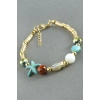 Karışık Turkuaz Taşlı Mineli Bileklik