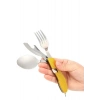  Katlanabilir Sofra Bıçak Kaşık Çatal 4in1 Yemek Kaşığı Paslanmaz Çelik Şişe Açacağı Taşınabilir Sof