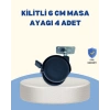 Kilitli Mobilya Tekerleği 6 Cm 4’lü Kolay Kurulum