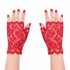 Kırmızı Dantel Parmaksız Kısa Eldiven