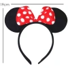 Kırmızı Fiyonklu Minnie Mouse Taç Fare Tacı Kafa Bandı