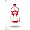 Kırmızı Jartiyer Harness Deri Ayarlanabilir Tokalı Vücut Kemerleri - Brf1302