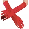 Kırmızı Renk Dirseğe Kadar Uzun Kumaş Eldiven 40 cm (4887)