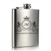 Kişiye İsme Özel Aslanlar Motifli 9 Oz Paslanmaz Çelik Cep Matarası 266 Ml İçecek Cep Matarası