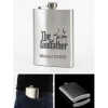 Kişiye Özel God Father 9 Oz Çelik Cep Matarası 266 Ml İçecek Cep Matarası Babaya Hediye