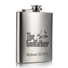 Kişiye Özel God Father 9 Oz  Çelik Cep Matarası 266 Ml İçecek Cep Matarası Babaya Hediye