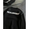 Kışlık Bisiklet Yaka Oversize Baskılı SweatShirt - Siyah -