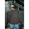 Kışlık Bisiklet Yaka Üç İplik Basic SweatShirt - Antrasit -