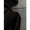 Kışlık Bisiklet Yaka Üç İplik Basic SweatShirt - Siyah -