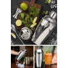 Kokteyl Hazırlama Shaker Seti 6 Parça Çelik Shaker Barmen Seti