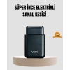 Kompakt Şarjlı Tıraş Makinesi Çift Yönlü Bıçaklı 45 Dakika Kullanım Süreli