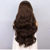 Koyu Kumral Fiber Sentetik Front Lace Tül Peruk