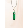 Krizopraz Doğal Taşı Zincirli El Yapımı Tasarımlı Kolye Uç: 3,5 cm Zincir: 20 cm Kutulu