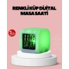 Kronometre Ve Takvim Destekli Renk Değiştiren Led Dijital Küp Saat