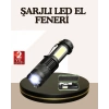Küçük Boy Şarjlı Led El Feneri Taşınabilir Klipsli