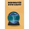 Kum Saati Yuvarlak Şık Kum Tablosu Dekoratif Kum Sulu Kum Saati