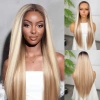 Kumral Beyaz Platin Ombreli ve Röfleli Fiber Sentetik Tül Peruk