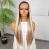 Kumral Beyaz Platin Ombreli ve Röfleli Fiber Sentetik Tül Peruk