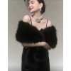 Kürk Orijinal Siyah Seksi Omuzluk Şık Kürk