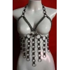 Lastik Seksi Büstiyer - Göğüs Açık Bırakan Büstiyer Lastik Harness - Brf567