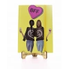 Lastikli Noktalı Sert Kapak Best Friend Defter