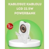 Lcd Göstergeli Manyetik Powerbank Type C Usb Girişli