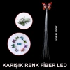 Led Fiber Optik Işıklı Kelebek Saç Klipsi 1 Adet (4887)