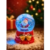 LED Işıklı  Yılbaşı Kar Küresi – 9 cm Orta Boy Noel Baba Figürlü Dekoratif Süs 48