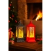 LED Işıklı Noel Feneri 2’li Set – Çam Ağacı & Bambi Temalı Dekoratif Yılbaşı Lambası 14 Cm